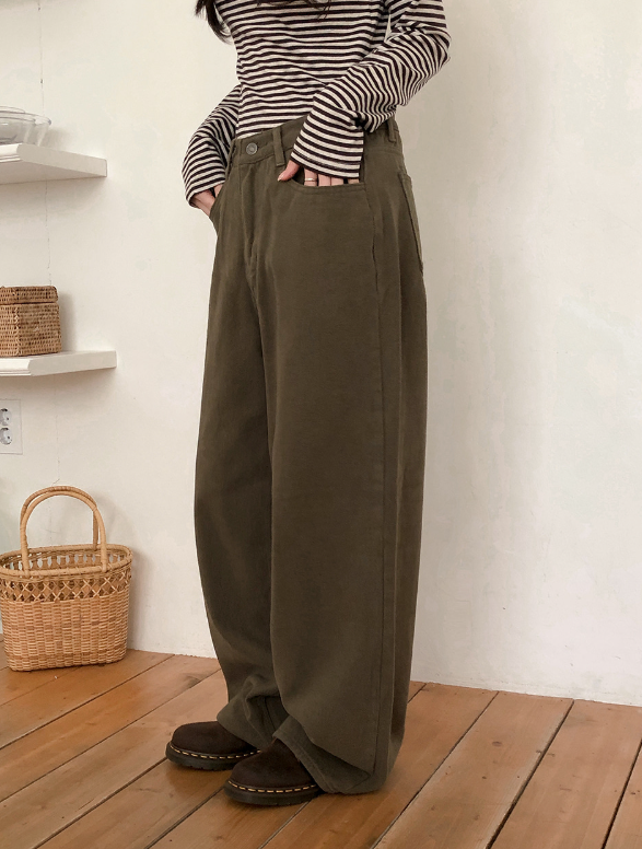 Warm Cotton100 Balloon Fit Wide Pants (5color)