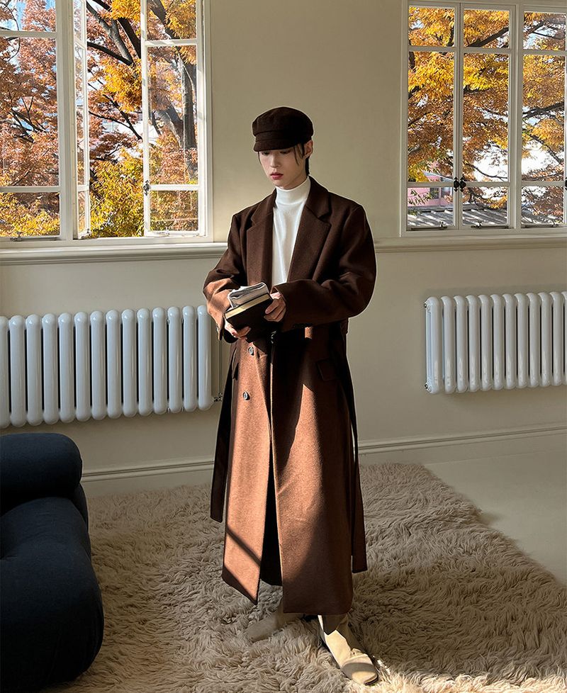 Wool robe hidden coat (2 color)