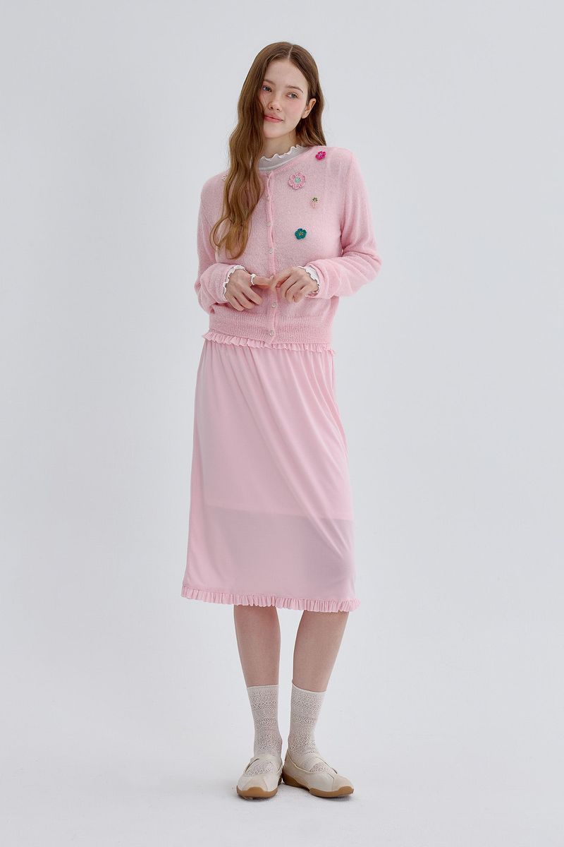 Petal Knit Cardigan [Pink]