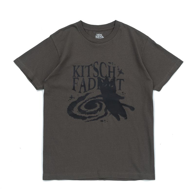 KITSCH CAT JUMPING SHORT SLEEVE (CHARCOAL)