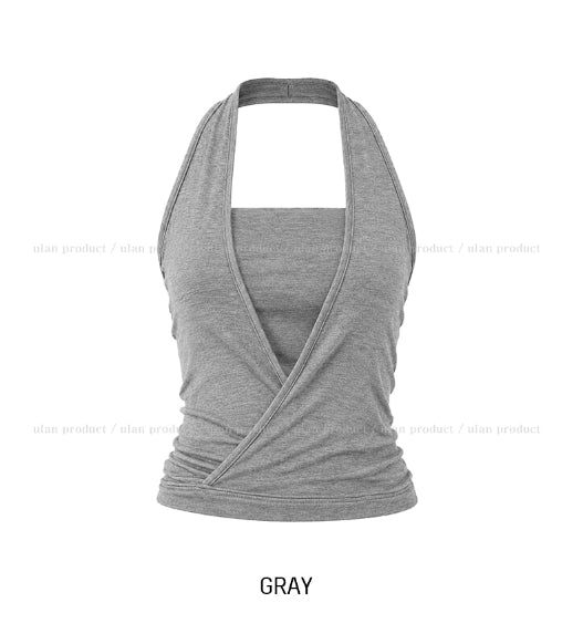 Berry Wrap Halter Sleeveless