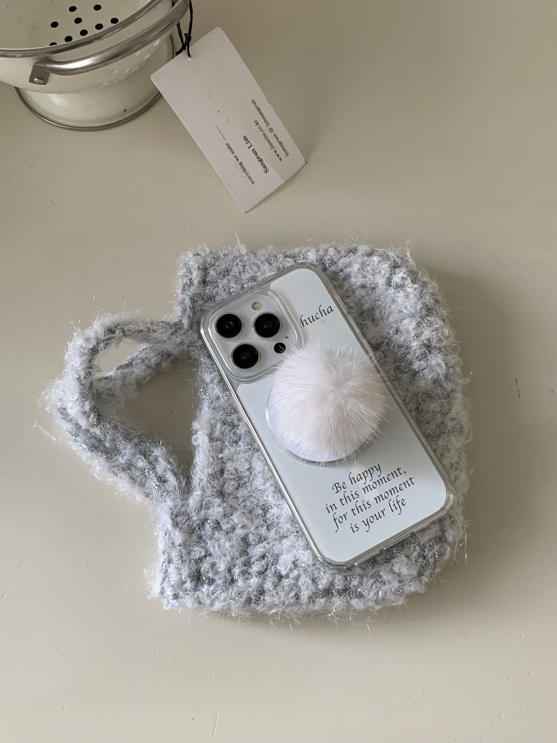 hucha（ウチャ）の「ラビットテールファーグリップトック/マグセイフトック（スマホグッズ/小物）」