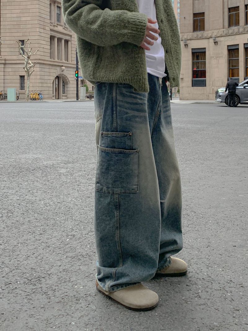 Rivet Double Cargo Brush Banding Denim