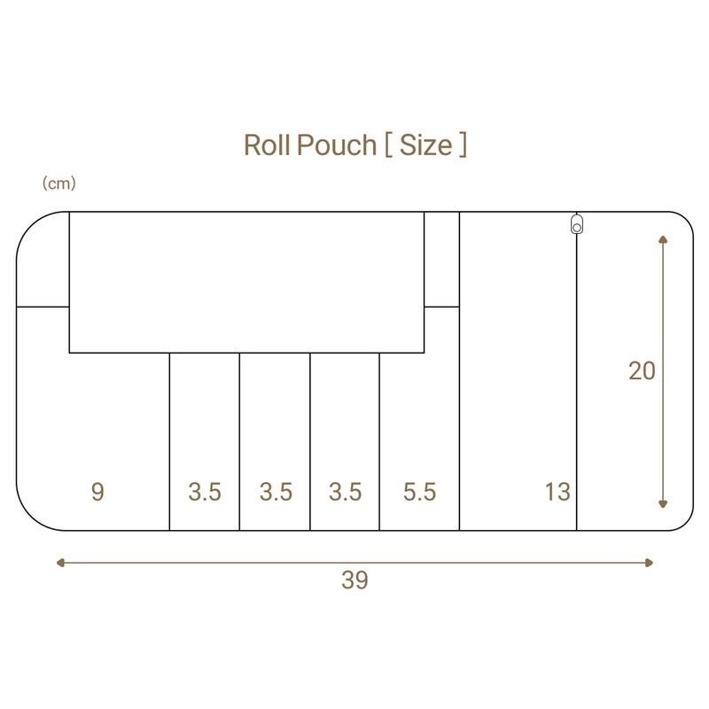 Roll Pouch (Bebe Star Brown)