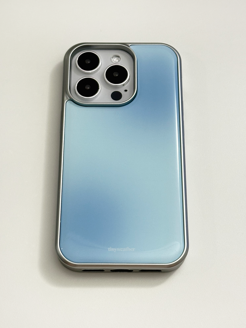 summer pastel epoxy silver case-blue
