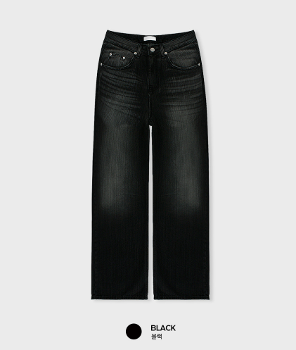 Jaypres 2502 Tinted Washed Denim Wide Pants
