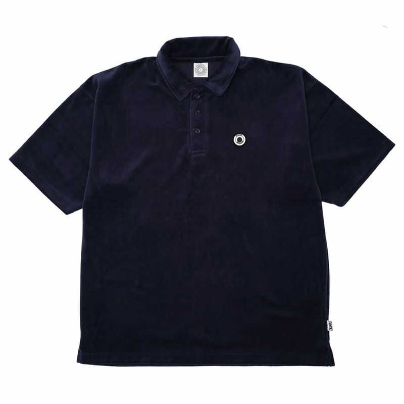 EXAMPLE MINI ROUND LOGO PATCH VELVET POLO SHIRT