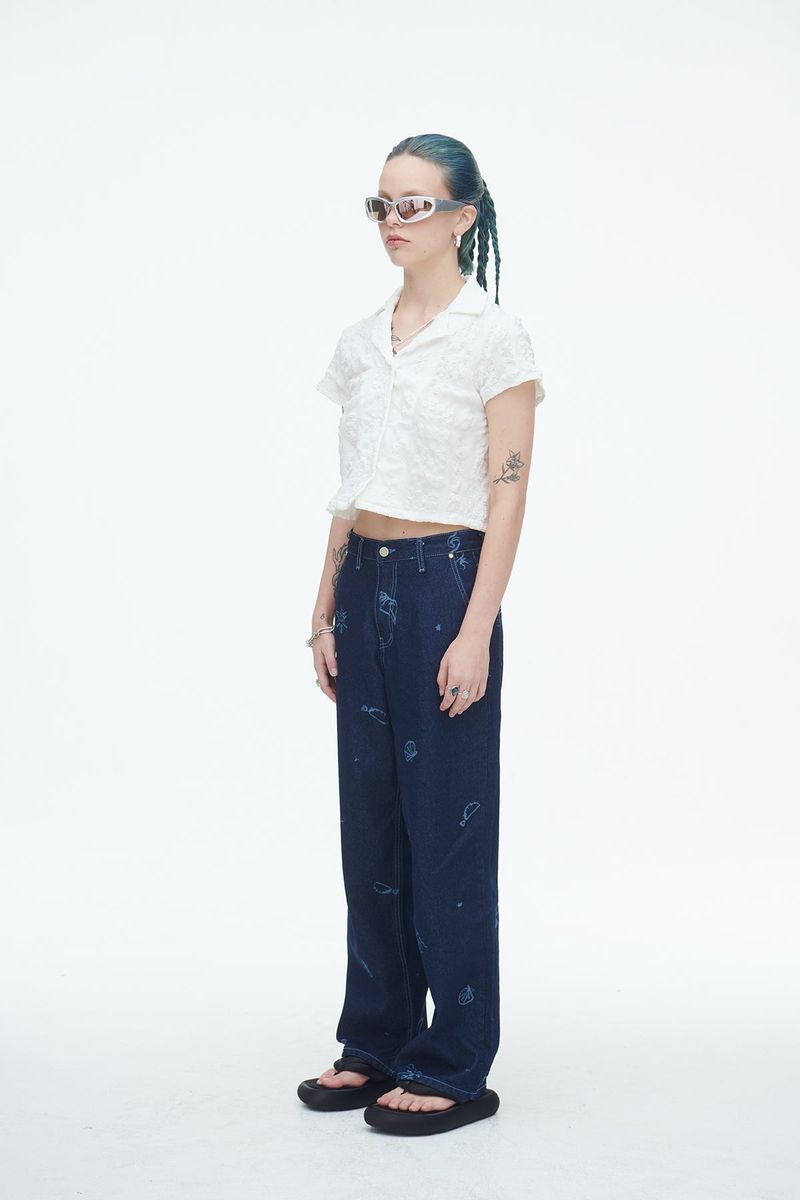 Jeju Beach Denim Pants