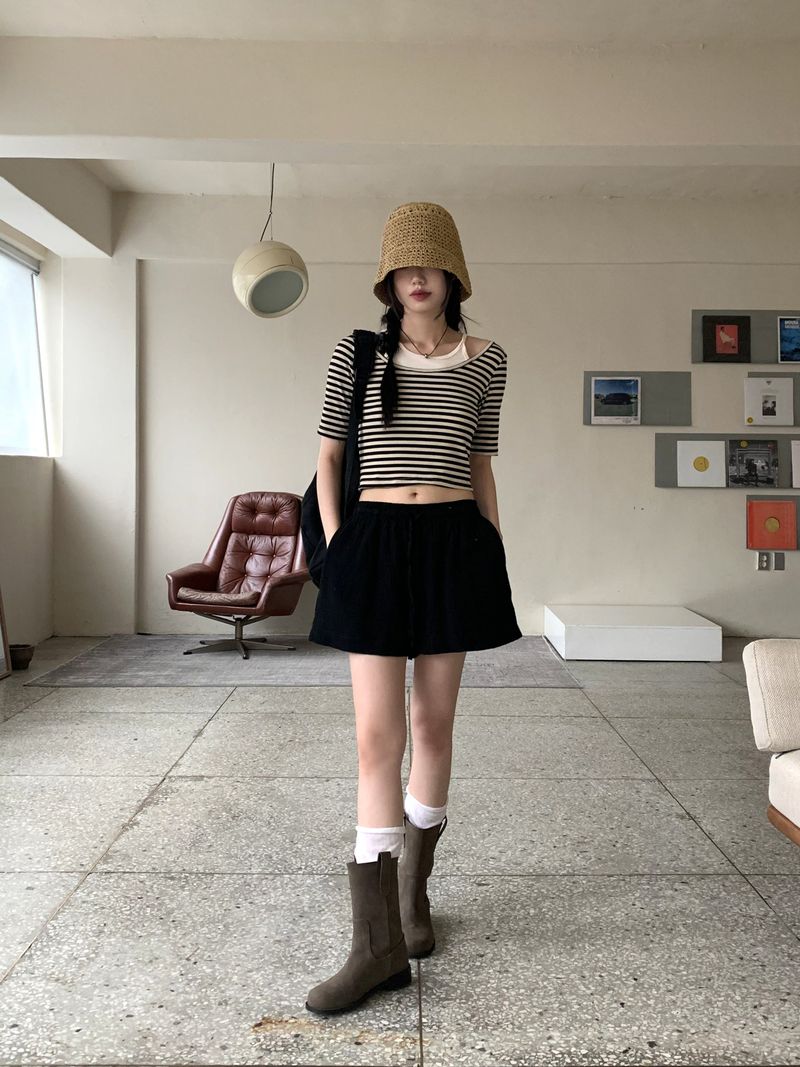Wako summer straw bungee bucket hat