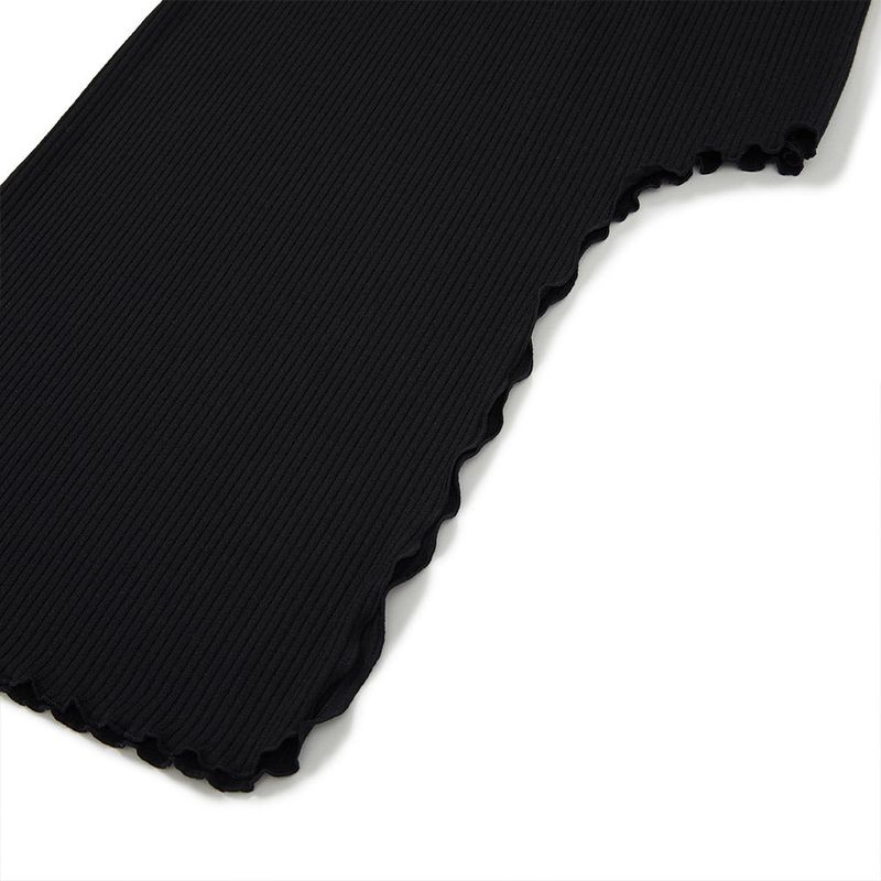 サイドオフミディアムスカート / Side-off Midi Skirt [BLACK]