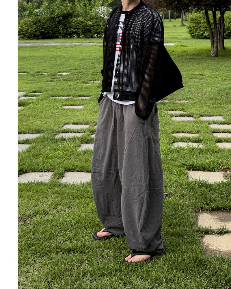 Beo Curved Linen Balloon Pants