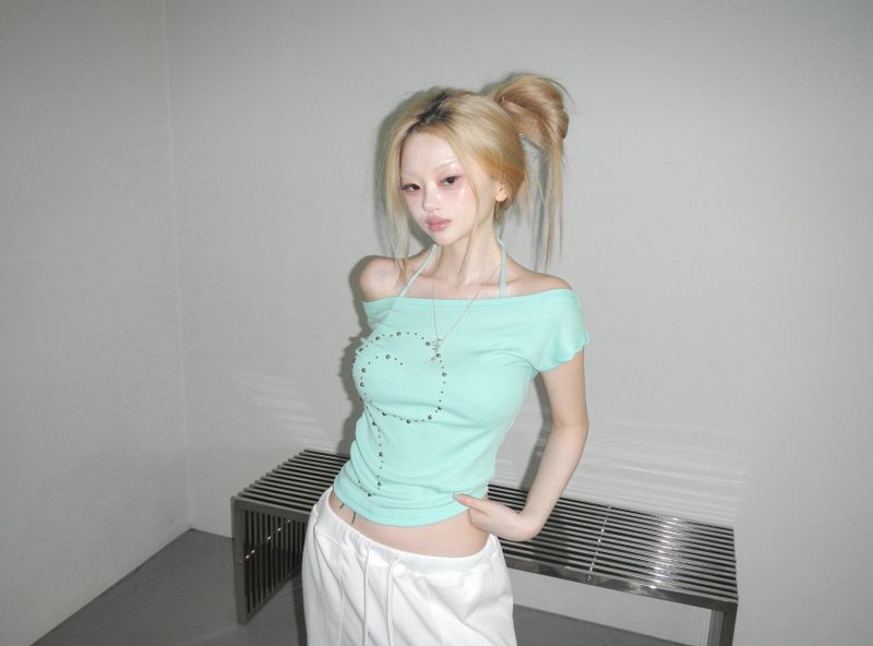 hazel knit crop  bratop(3 color) 