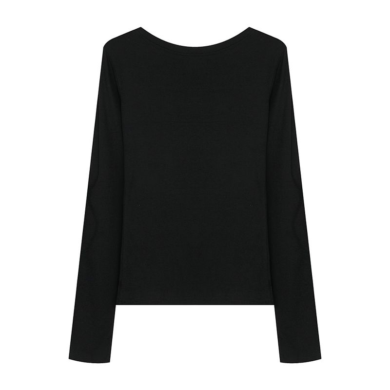 Meryl Lettering Slim Long Sleeve Top
