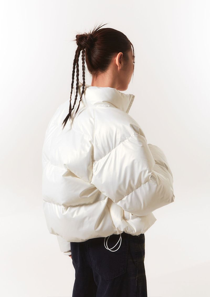 high beam puffer jk - pearl white