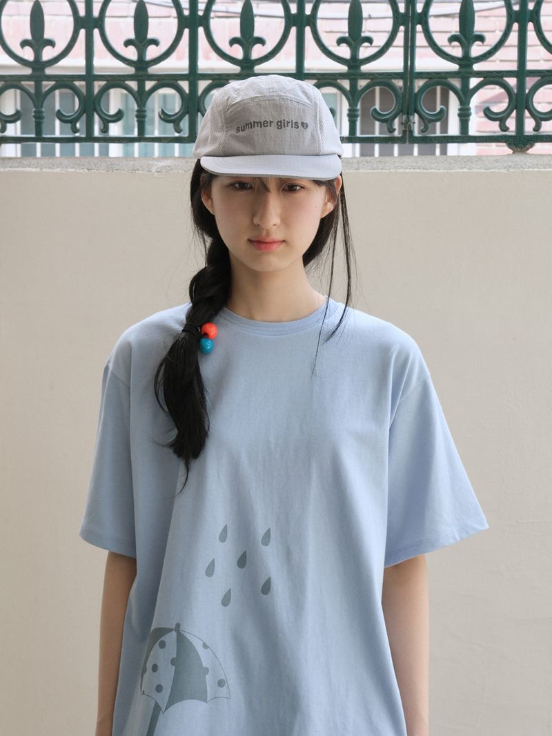 Summer girls nylon camp cap - Gray