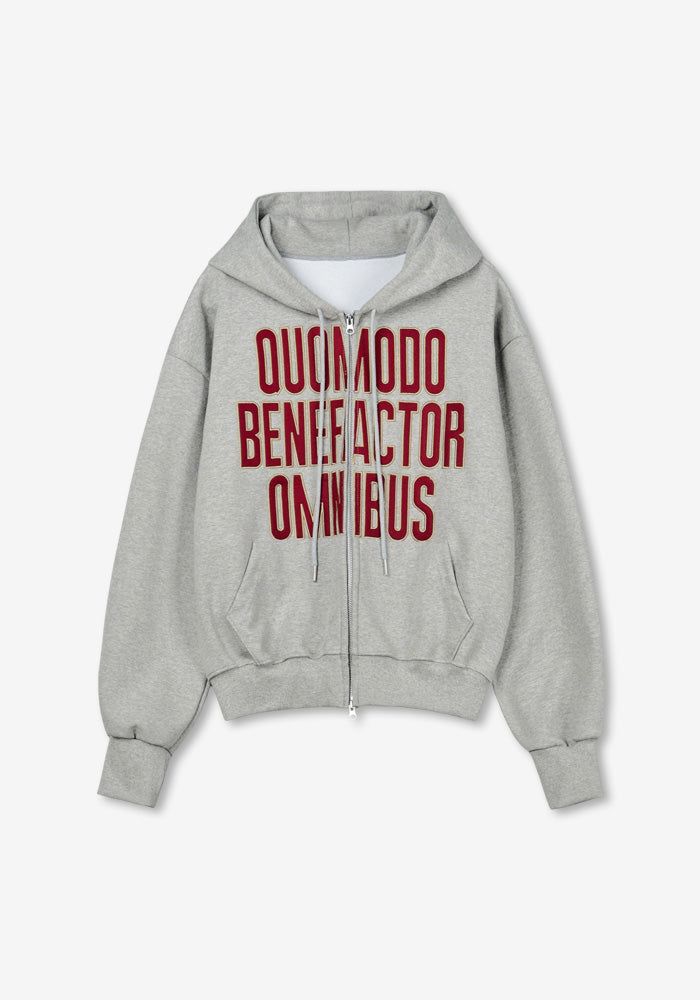 DR FAVOR 26 Patch Crop Hoody Zip-up