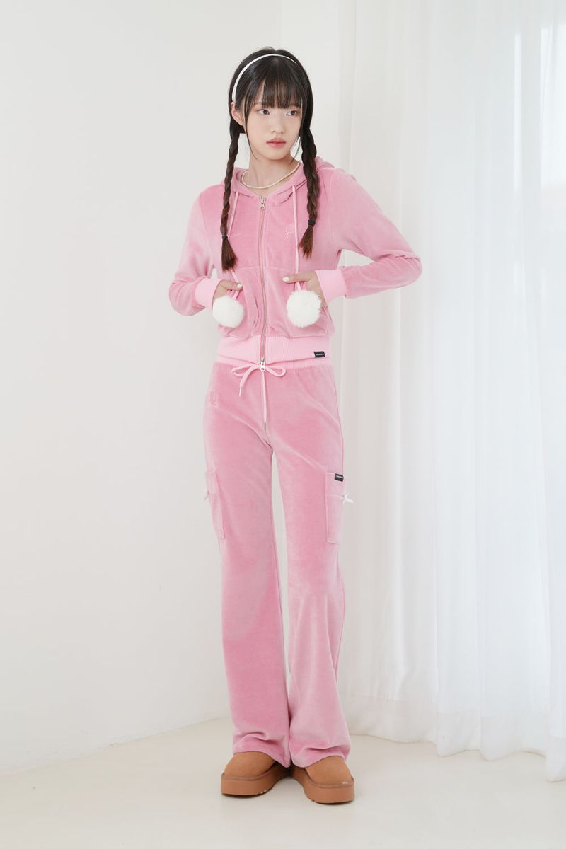 VELVET BING BONG TRAINING HOODY (PINK)