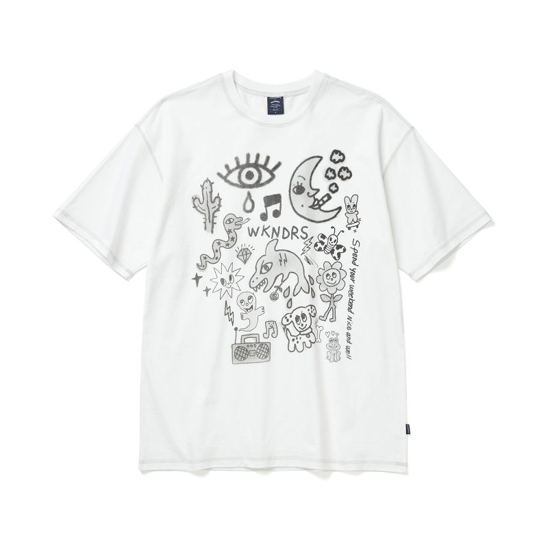 WKNDRS（ウィークエンダーズ）の「ISCREAM T-SHIRT (WHITE)（Tops）」