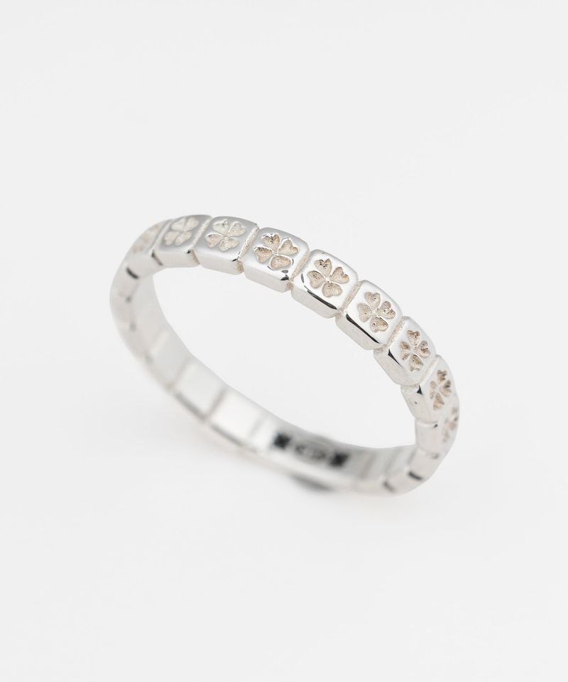 Clover mini rail ring W (925 silver)