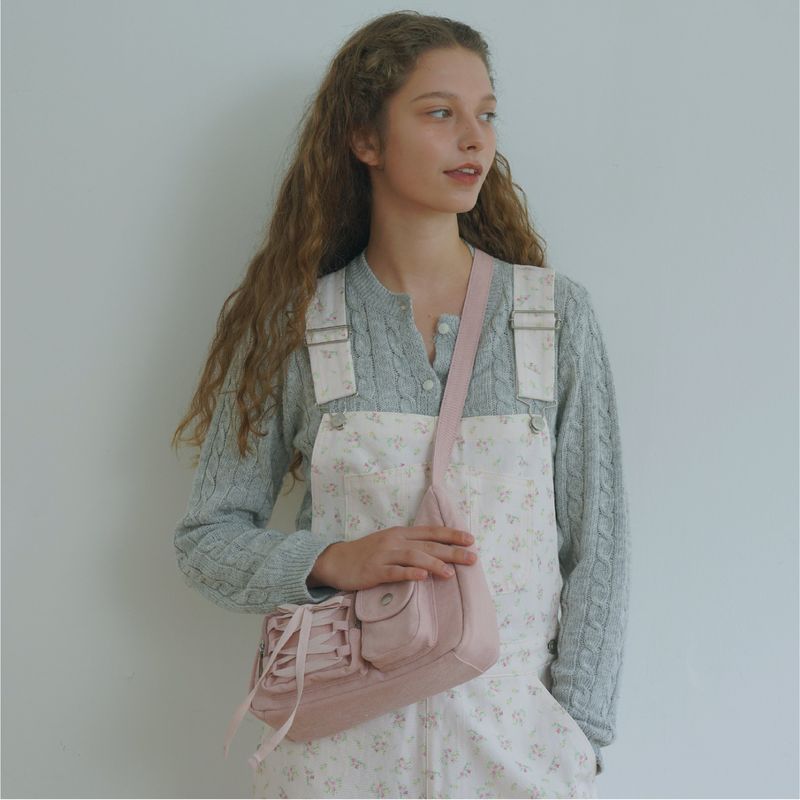 cozing(コジング)の「Ribbon hobo bag_pink(Bags)」