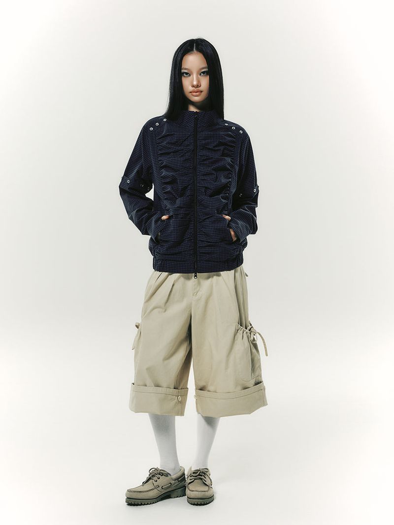 COTTON CAPRI PANTS BEIGE