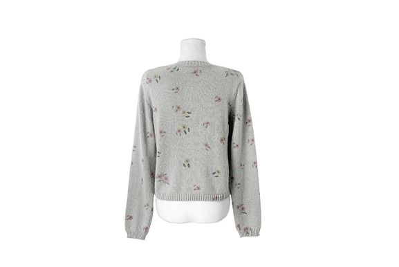 Nyoa Flower Button Knit Cardigan