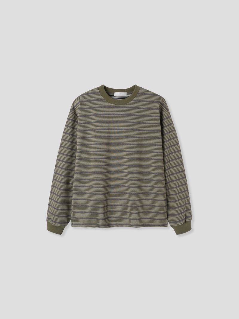 Washed long-sleeved T-shirt