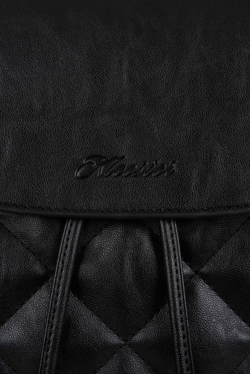 Bunny quilted ribbon bag, Black