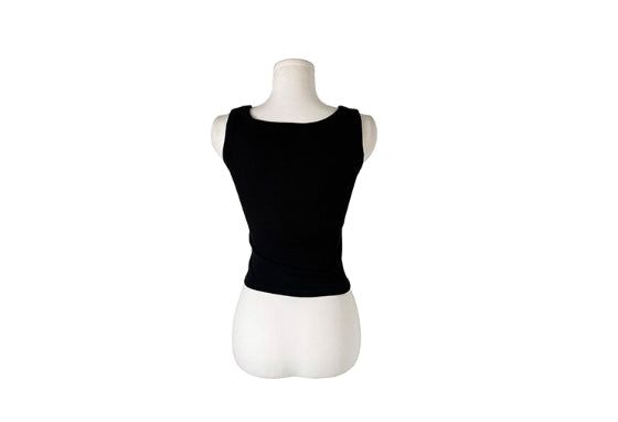 Yurin Ribbed Mango Fake Layered Cap Sleeveless