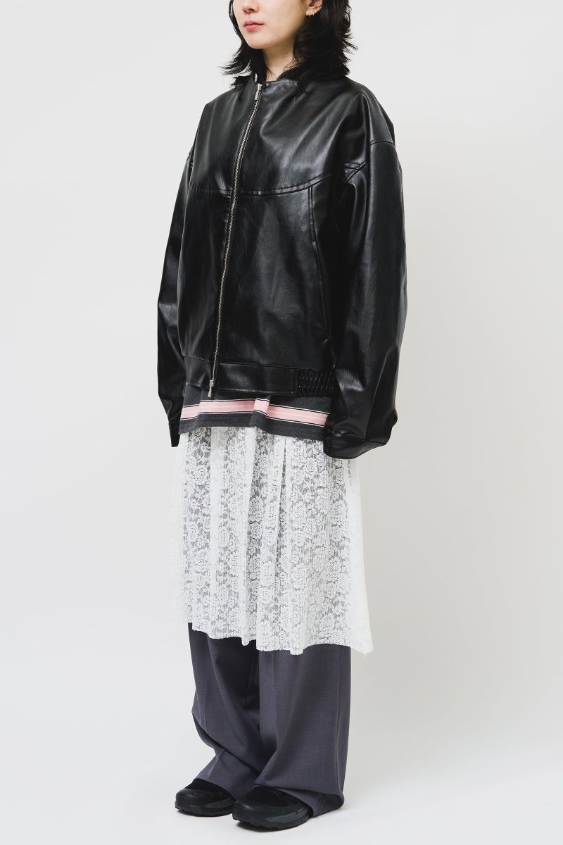 El Collarless Leather Jacket