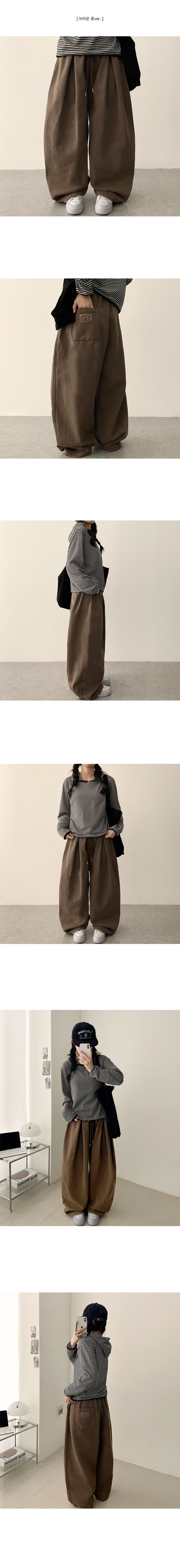Millet Tantan Back Pocket Patch Pintuck Wide Pants[Long & Short]
