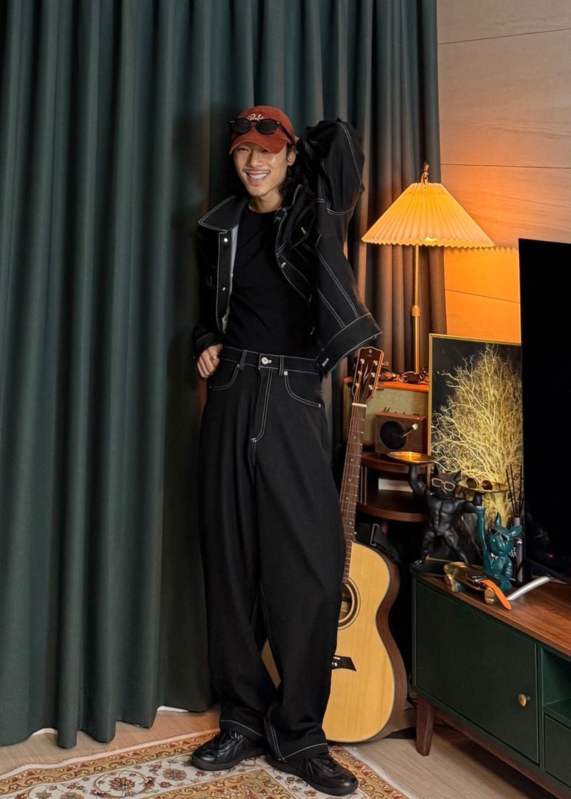 Stitch Bijou Denim Pants 3COLOR