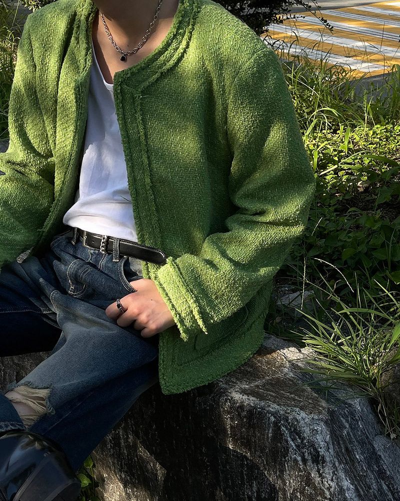 COZINESS（コジネス）の「SO ツイードジャケット ver.5 (Green)（ジャケット/アウター）」