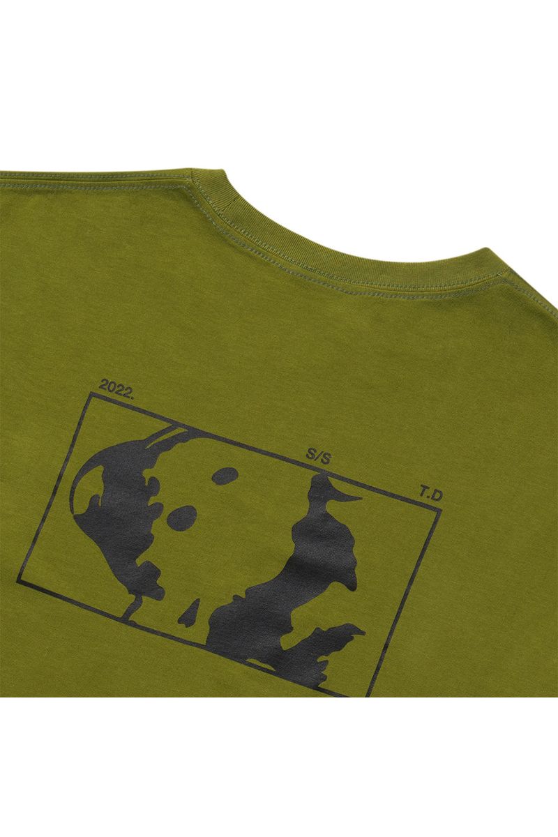 Square Graphic Tee_Olive Grey