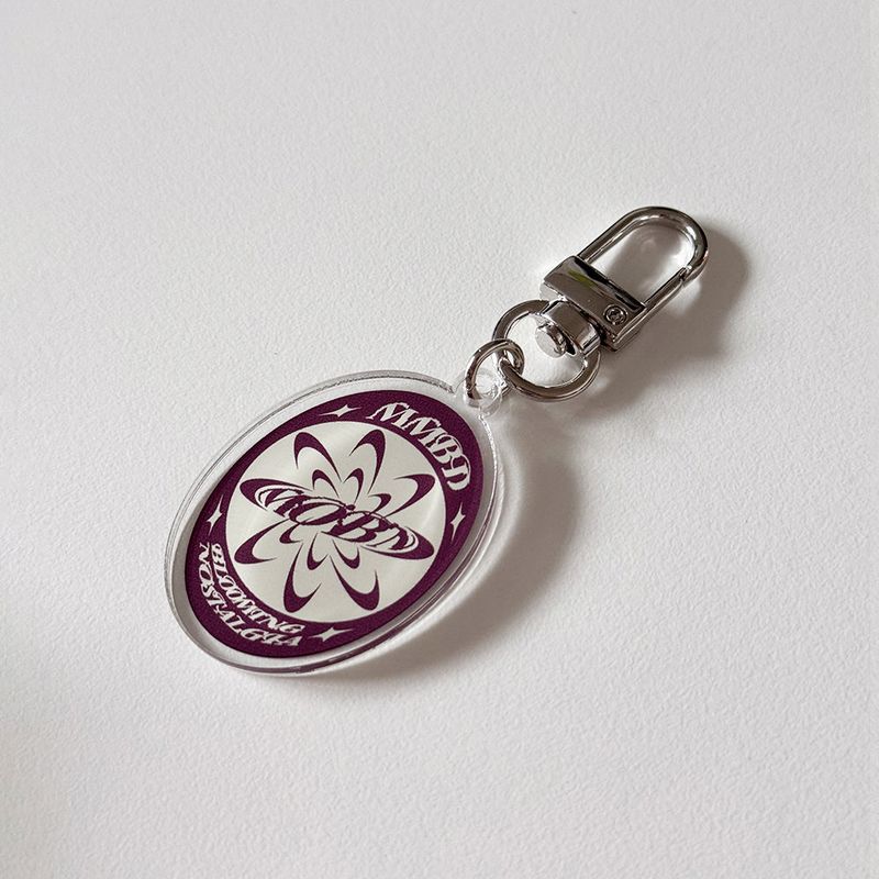 MOBN Acrylic Keyring (DarkPlum/Ivory)