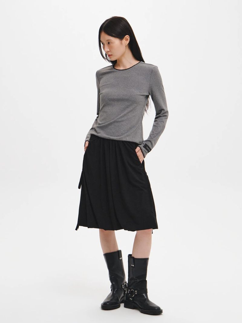 LACE ROUND NECK T-SHIRT