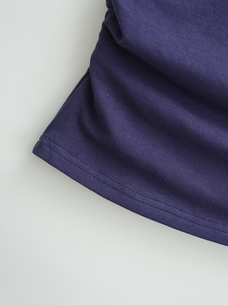 Amaris Asymmetric Strap Ruched Top
