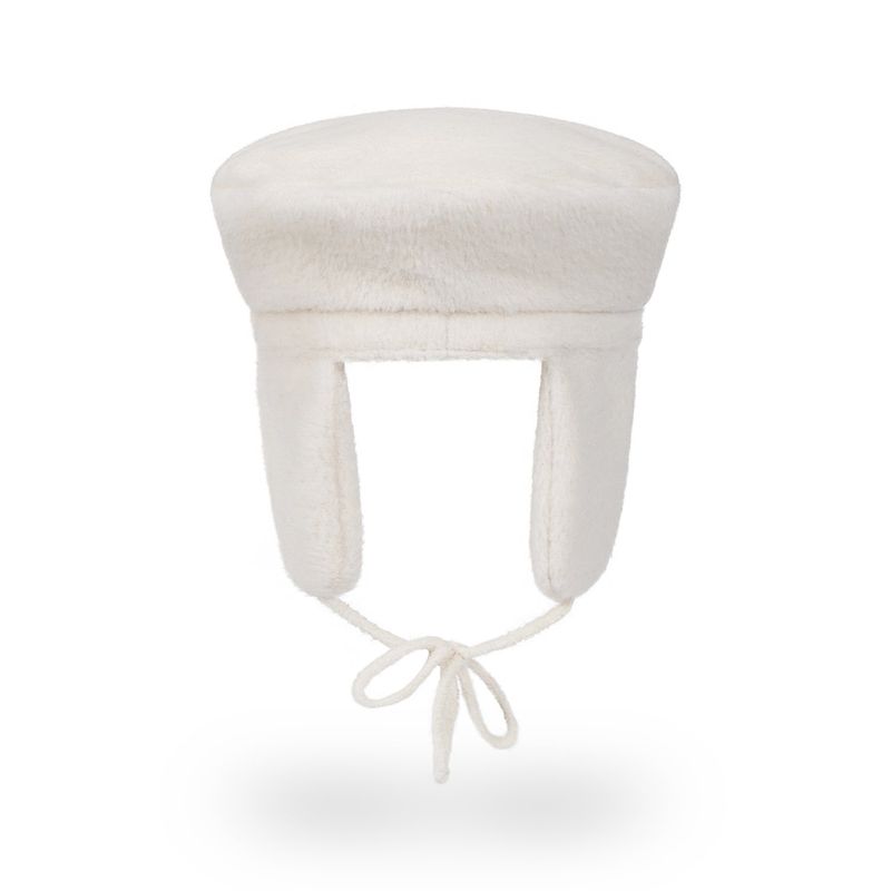 VA Stud Fly Wool Beret / Ivory