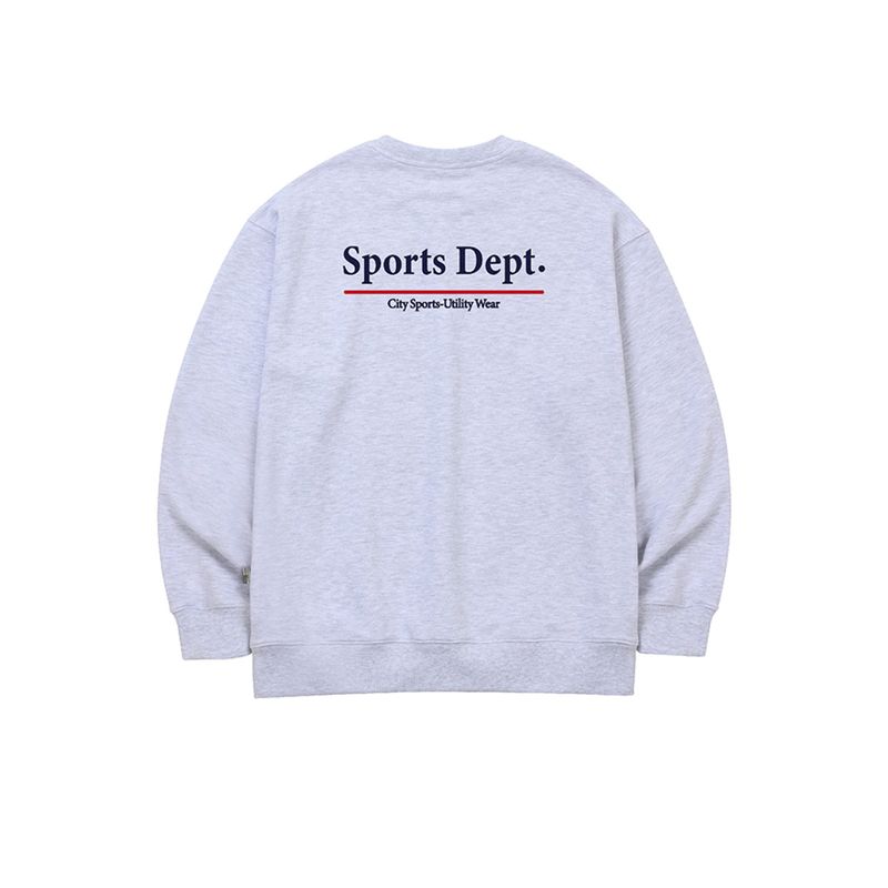 Sport Dept Flocking Logo Sweatshirt - Silver Grey