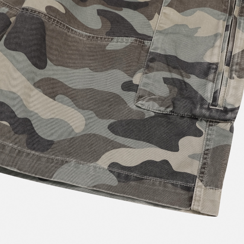 zipper bermuda cargo pants