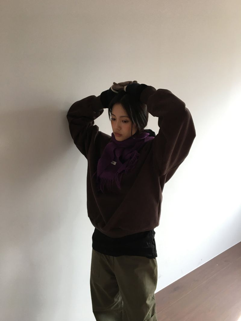 Lilac Peach V-Neck Sweatshirt (5 Colors)