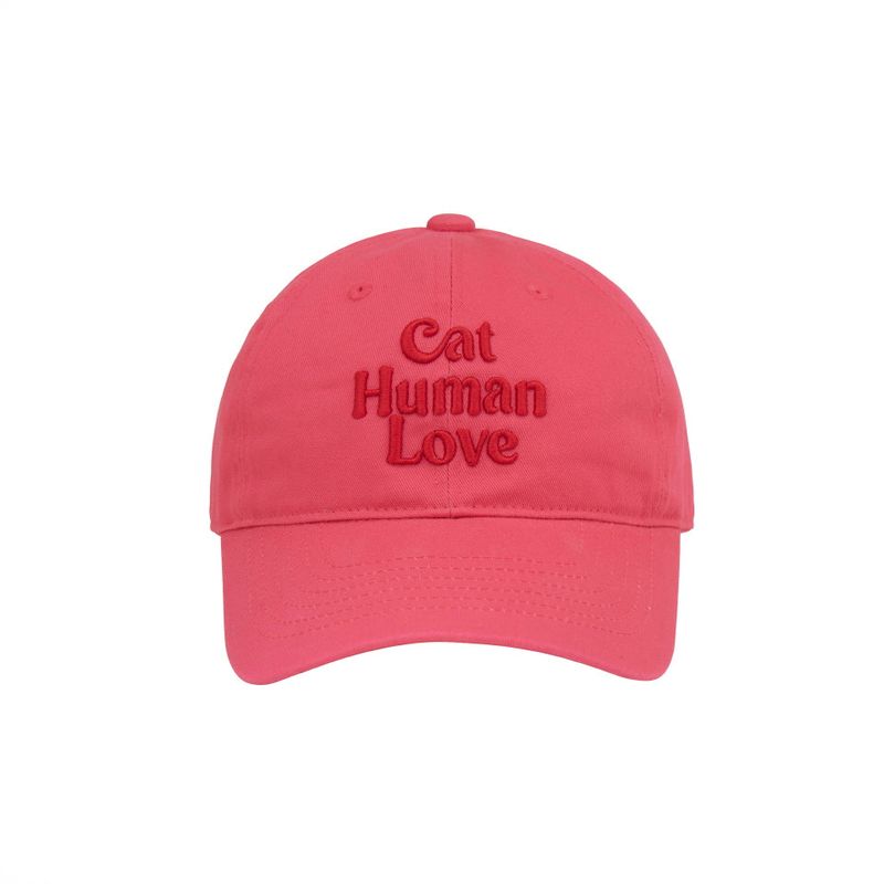 CAT HUMAN LOVE BALL CAP_HOT PINK