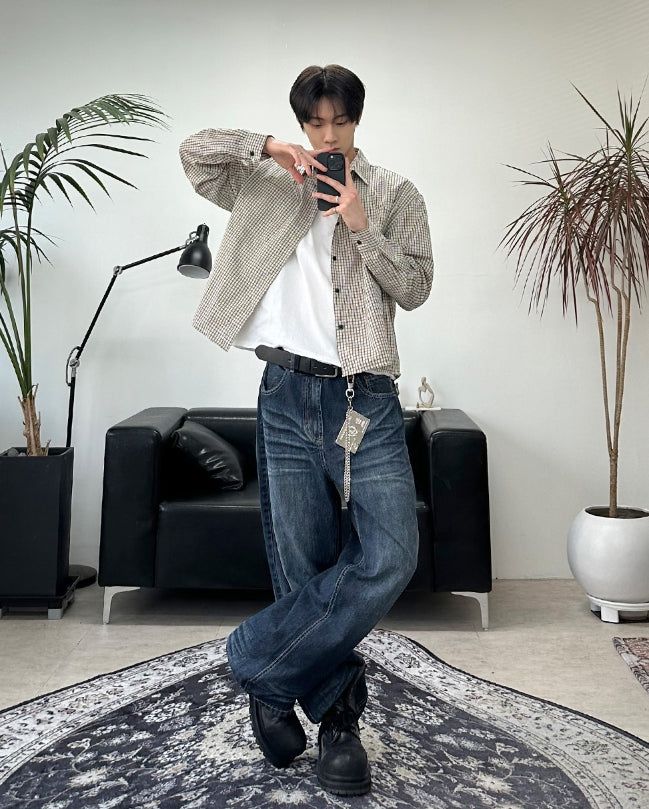 Tinead Crop Check Shirt