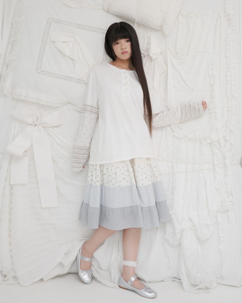 Fazed(フェイズド)の「GARDEN STRIPE HENLEY NECK LONG SLEEVE(Tops)」