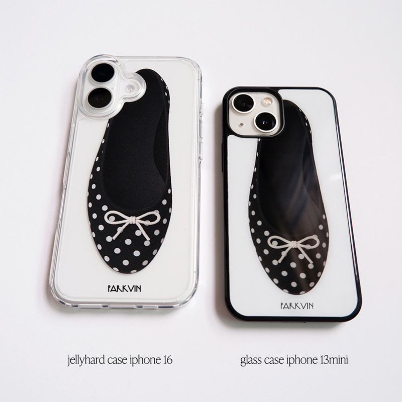[jellyhard] black dot shoes case 