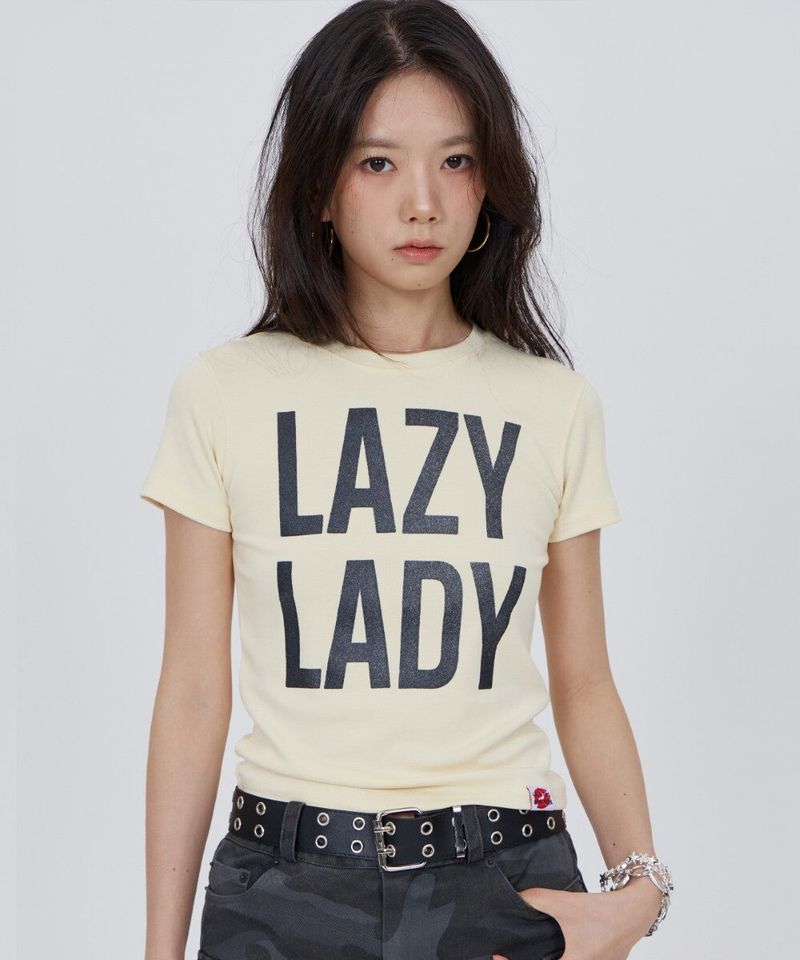 CONY LAZY LADY TEE / LIGHT YELLOW