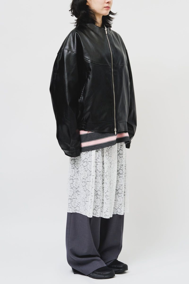 El Collarless Leather Jacket