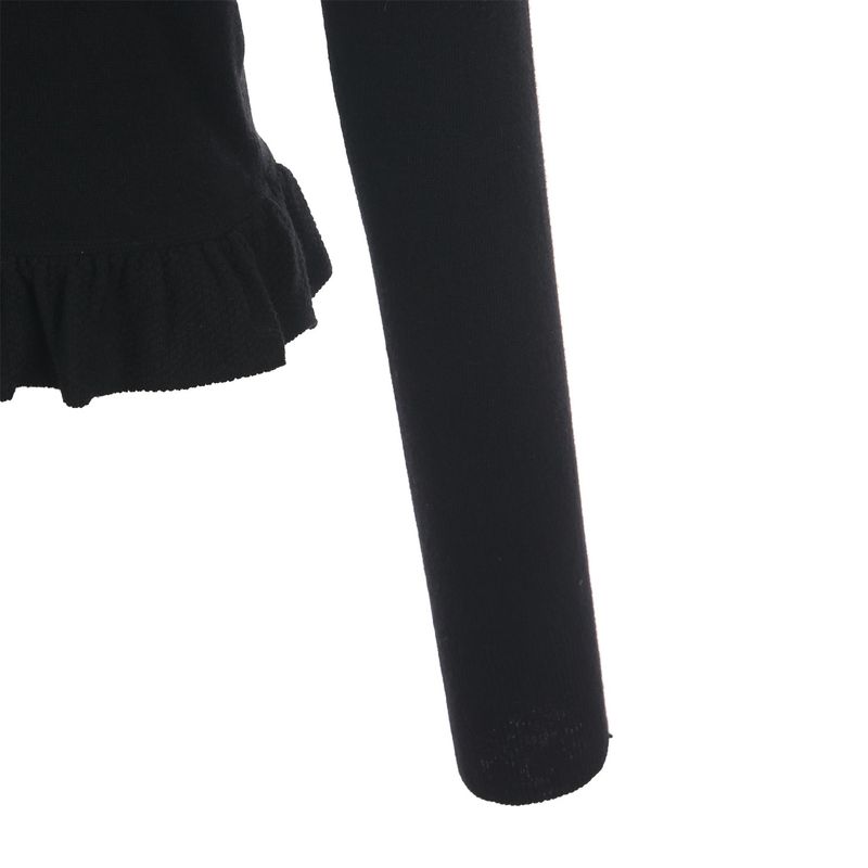 Frilling knit cardigan 001