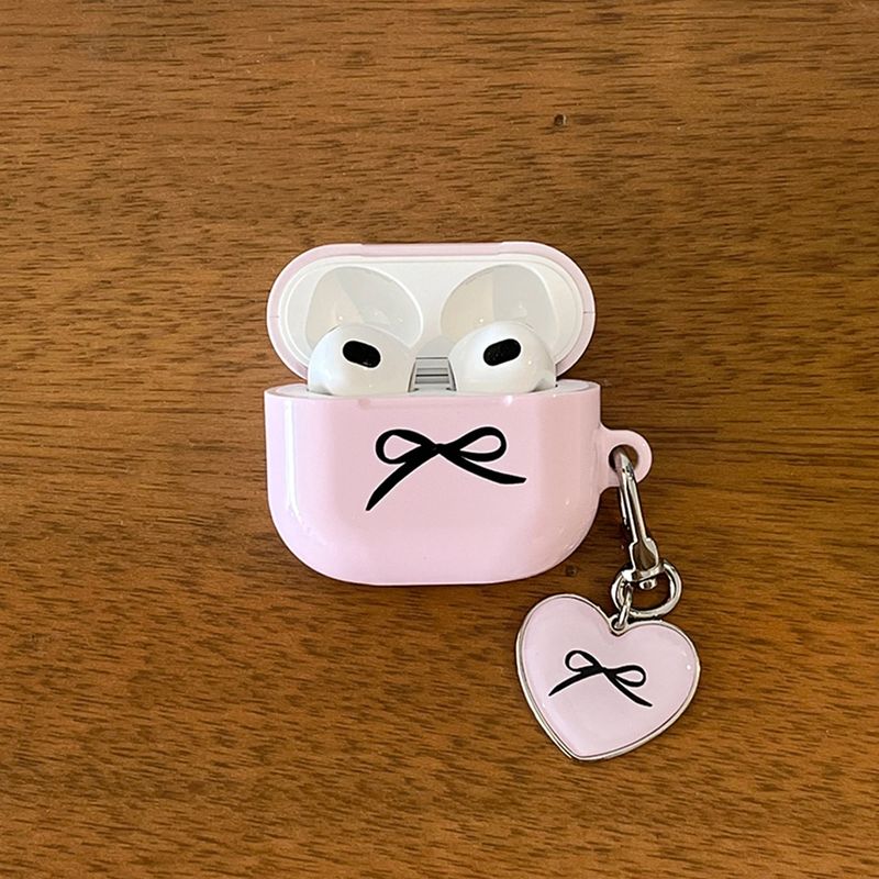 Ribbon Glossy AirPod Case (Pink)