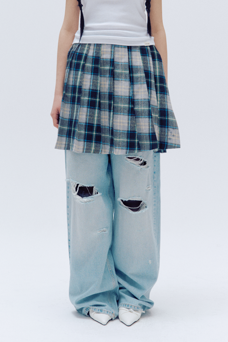 TRIP SHOP（トリップショップ）の「WIDE CHECKERED SKIRT（Skirts）」